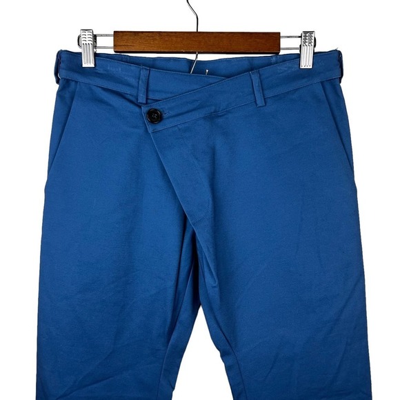 THE PHLUID PROJECT GENDER INCLUSIVE CROSSOVER ANKLE PANT BLUE NWT SIZE SMALL - Picture 3 of 13